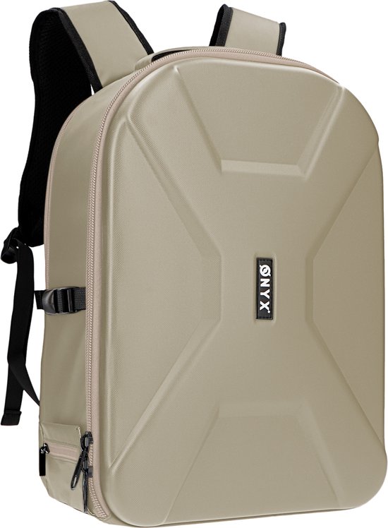 ONYX® Cameratas met laptopvak - Spiegelreflexcamera rugzak - Spatwaterbestendig - Drones - Hardcase reistas - Beige