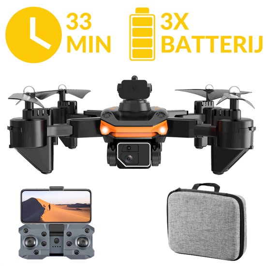 Killerbee FX1 Maverick - Drone met dubbele camera - geschikt voor kinderen en volwassenen - Fly More Combo - 36 minuten vliegtijd - Inclusief gratis video tutorials, tas en 3 batterijen!