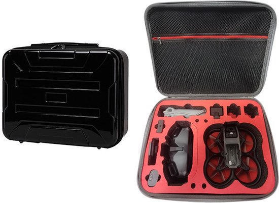 50CAL Grote Waterdichte Case Zakelijk Zwart voor DJI Avata FPV race drone & DJI Goggles 2 - zacht EVA schuim - ruimte voor vele accessoires - handige documenthouder