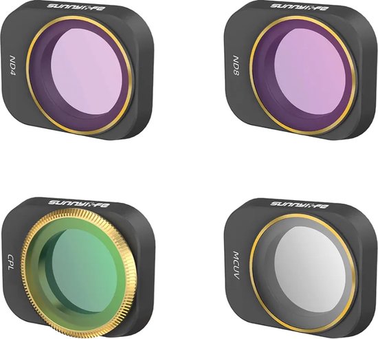 50CAL Drone 4-mix Camera Lens Filter set (MCUV+ CPL+ ND4+ ND8) - geschikt voor DJI Mini 3 pro - Ultralicht gewicht - Optisch glas van hoge kwaliteit - duurzaam
