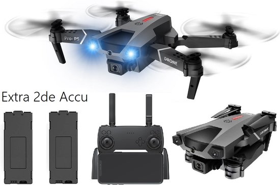 CY Goods PRO P5 Drone - Drone met camera en opbergtas - Obstakel ontwijking - Drone met Camera voor Buiten/Binnen - Mini Drone - Drone voor Kinderen/Volwassenen - Extra 2de accu gratis