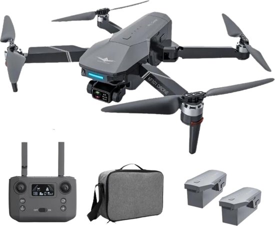 Beyondsky KF101 4k Professionele Drone - 5 km Bereik - 30 Minuten Vliegtijd - Kan Automatisch Volgen & Circuleren - Inclusief 2 Batterijen & Opslagcase - Grijs