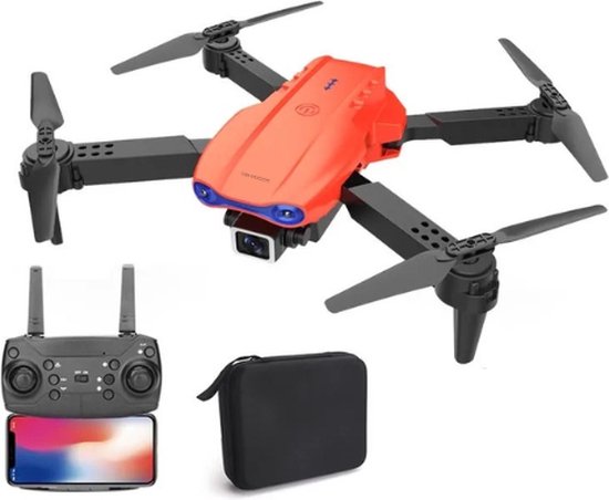 CB-Goods Drone met 4K Camera | Drone met Camera voor Buiten/Binnen | Mini Drone | Drone voor Kinderen/Volwassenen | Tiktok | Inclusief Opbergtas | Oranje