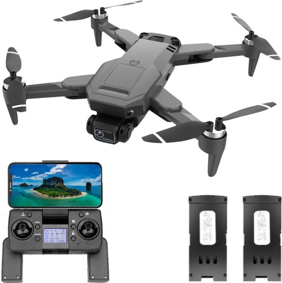 Nuvance - Drone met 1080p Camera en GPS - voor Buiten en Binnen - inclusief Opbergtas en 2 Accu's - Mini Drone - Drone voor Kinderen en Volwassenen - Drones