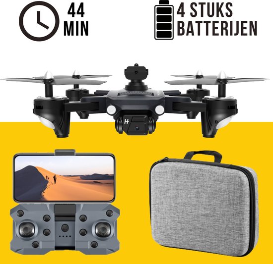 Killerbee FX4 Falcon - Drone met dubbele camera - geschikt voor kinderen en volwassenen - Ultra Fly More Combo - 44 minuten vliegtijd - Inclusief gratis video tutorials, tas en 4 batterijen!