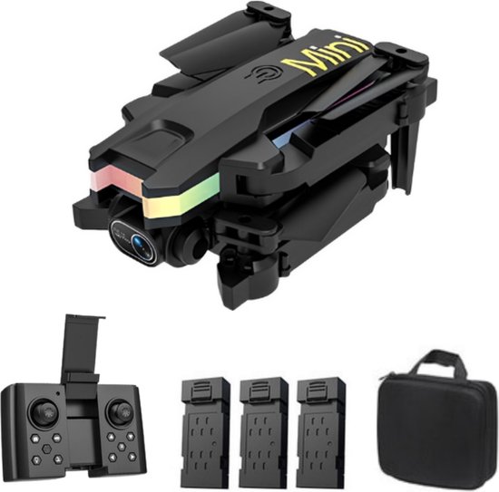 Orstarry XT8 Mini Drone - 4k Drone Met 3 Batterijen & Opslagtas- Hover Mode - Hoofdloze Mode - 360 Graden Tumbling - 200 Meter Bereik - Inclusief Reserveonderdelen
